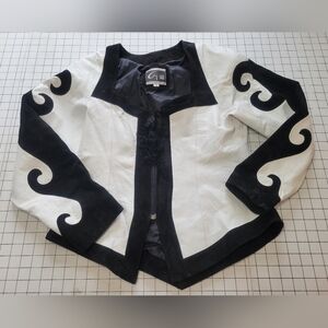 Global Identity G3 Black & White Western Leather Jacket